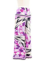 Emilio Pucci Printed Pleat Trim Trousers Bottom arcadeshops.com