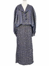 Laura Biagiotti Metallic Caftan Dress arcadeshops.com