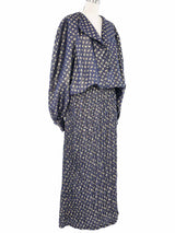 Laura Biagiotti Metallic Caftan Dress arcadeshops.com