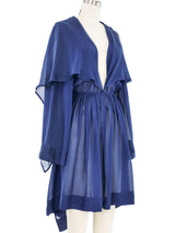 Alaia Blue Chiffon Mini Dress Dress arcadeshops.com