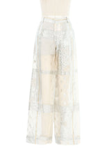 Gianfranco Ferre Metallic Bandana Organza Trousers Bottom arcadeshops.com