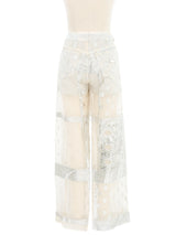 Gianfranco Ferre Metallic Bandana Organza Trousers Bottom arcadeshops.com