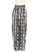 1991 Versace Velvet Pinstripe Cutout Trousers Bottom arcadeshops.com