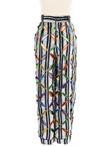 1991 Versace Velvet Pinstripe Cutout Trousers Bottom arcadeshops.com