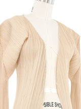 Issey Miyake Pleats Please Pale Sand Cardigan Top arcadeshops.com