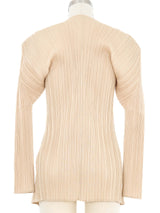 Issey Miyake Pleats Please Pale Sand Cardigan Top arcadeshops.com