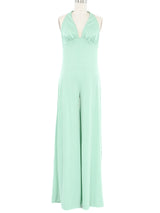 Seafoam Jersey Halter Jumpsuit Suit arcadeshops.com