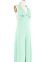 Seafoam Jersey Halter Jumpsuit Suit arcadeshops.com