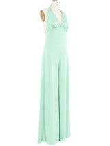 Seafoam Jersey Halter Jumpsuit Suit arcadeshops.com