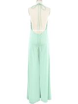 Seafoam Jersey Halter Jumpsuit Suit arcadeshops.com