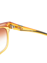 Christian Dior Peach Glitter Rectangular Sunglasses Accessory arcadeshops.com