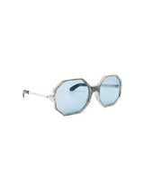 1970s Etched Silver Octagonal Sunglasses Accessory arcadeshops.com
