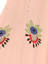 Ossie Clark Celia Birtwell Printed Pink Crepe Dress Dress arcadeshops.com