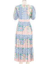 1970s Ossie Clark Celia Birtwell Floral Printed Dress Dress arcadeshops.com