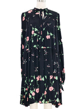 Ossie Clark Celia Birtwell Pop Art Floral Babydoll Dress Dress arcadeshops.com