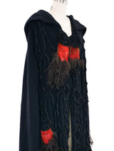 Diana Leslie Animal Rainbow Feather Applique Maxi Cape Dress arcadeshops.com