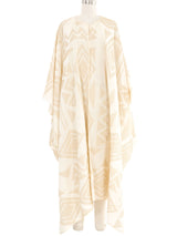 2006 Yeohlee Natural Embroidered Open Front Caftan Outerwear arcadeshops.com