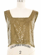 1998 Yeohlee Green Sequined Tank Top arcadeshops.com