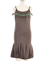 2006 Yeohlee Brown Bubble Hem Cotton Dress Dress arcadeshops.com