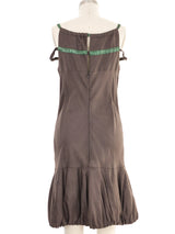 2006 Yeohlee Brown Bubble Hem Cotton Dress Dress arcadeshops.com