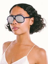 Tri Colored French Mirrored Aviator Sunglasses Accessory arcadeshops.com