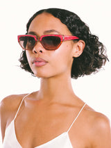 Michele Lamy Nana Red Skinny Cateye Sunglasses Accessory arcadeshops.com
