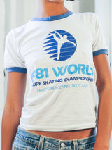 1981 Figure Skating Championship Ringer Tee T-shirt arcadeshops.com
