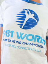 1981 Figure Skating Championship Ringer Tee T-shirt arcadeshops.com