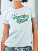 1970s Country Girl Baby Tee T-shirt arcadeshops.com