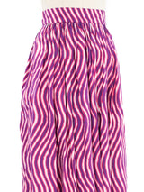 2021 Dries Van Noten Wave Printed Midi Skirt Bottom arcadeshops.com