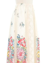 Lace Accented Floral Prairie Skirt Bottom arcadeshops.com
