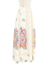 Lace Accented Floral Prairie Skirt Bottom arcadeshops.com