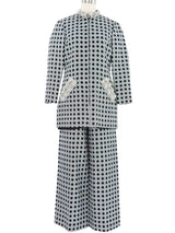 Bead Embellished Metallic Brocade Pant Suit Suit arcadeshops.com