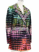 1960s Saks Embellished Optical Print Jacket Jacket arcadeshops.com