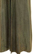 Halston Metallic Gold Caftan Dress arcadeshops.com