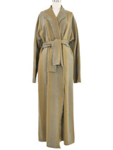 1997 Yeohlee Moss Green Stripe Overcoat Outerwear arcadeshops.com