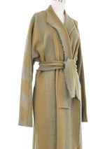 1997 Yeohlee Moss Green Stripe Overcoat Outerwear arcadeshops.com