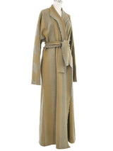 1997 Yeohlee Moss Green Stripe Overcoat Outerwear arcadeshops.com