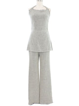 2011 Yeohlee Gray Knit Layered Jumpsuit Suit arcadeshops.com