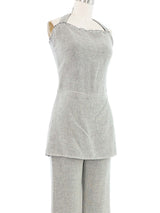 2011 Yeohlee Gray Knit Layered Jumpsuit Suit arcadeshops.com