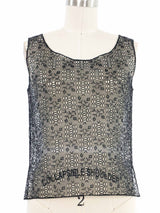 2002 Yeohlee Black Eyelet Tank Top arcadeshops.com