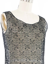 2002 Yeohlee Black Eyelet Tank Top arcadeshops.com