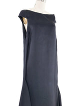 1999 Yeohlee Charcoal Satin Gown Dress arcadeshops.com