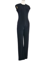 1996 Yeohlee Black Quilted Jumpsuit Suit arcadeshops.com