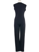 1996 Yeohlee Black Quilted Jumpsuit Suit arcadeshops.com