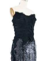 Dolce & Gabbana Sequin Accented Lace Bustier Dress Dress arcadeshops.com