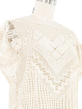 Ivory Crochet Half Circle Top Top arcadeshops.com