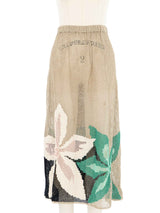 Natural Floral Crochet Skirt Bottom arcadeshops.com