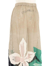 Natural Floral Crochet Skirt Bottom arcadeshops.com