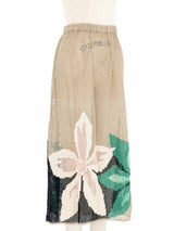 Natural Floral Crochet Skirt Bottom arcadeshops.com